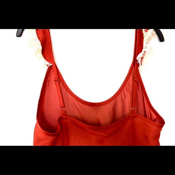 Free People Orange Ruffle Hem Camisole w/lace - Picture 8 of 10